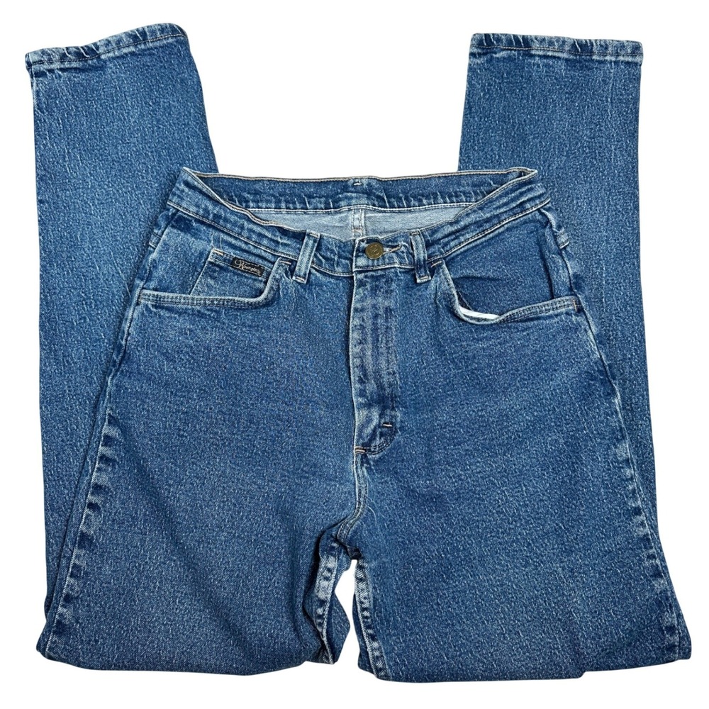 Wrangler‎ 90s Mom High Rise Straight Leg Jeans Blue Denim Vintage Western